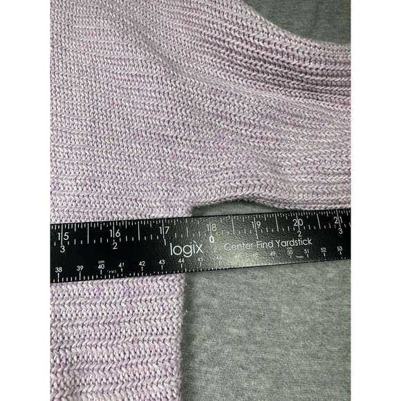 Talbots Sweater Women Purple Knit L Large‎ Long Sleeve Crew Neck Pima Cotton - Picture 3 of 8